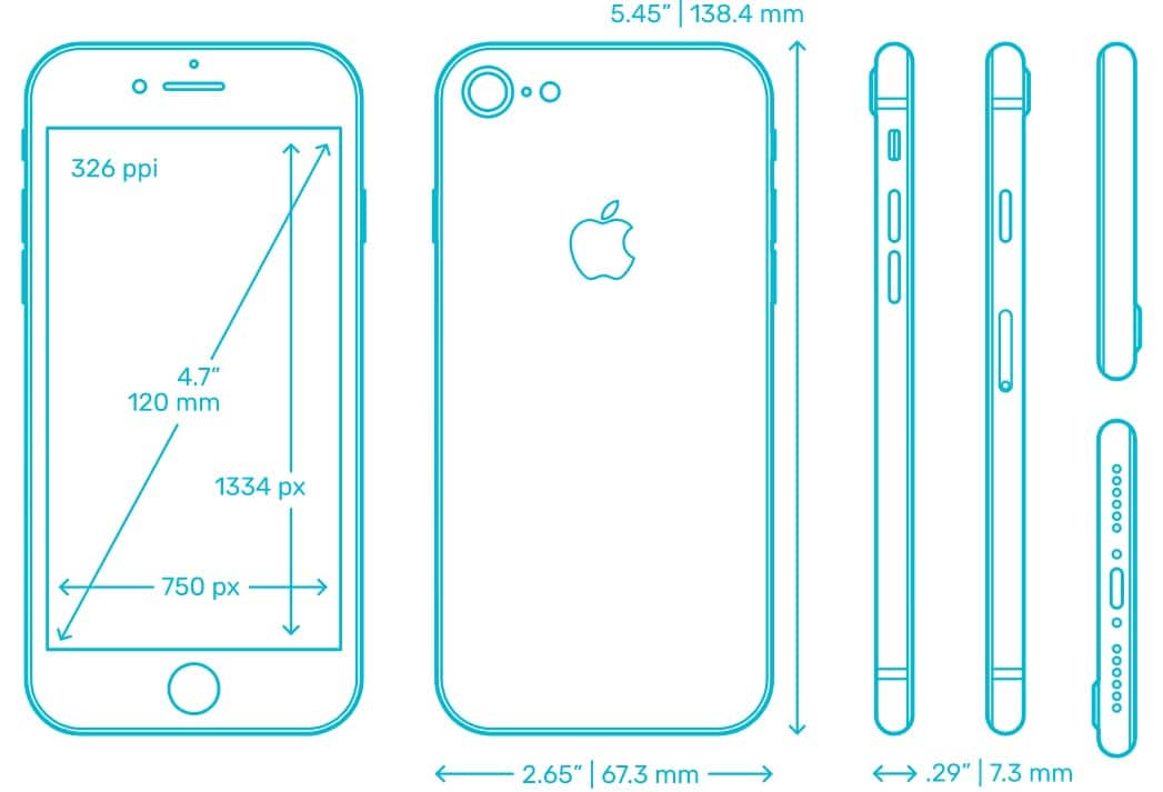 iPhone 8 Dimensions